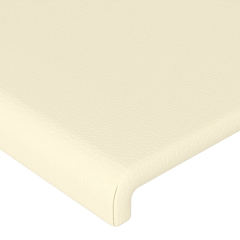 Kopfteil mit Ohren Creme 103x23x78/88 cm Kunstleder